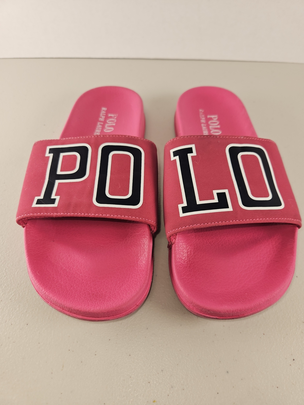 Youth Polo Ralph Lauren Slides Size 4 Hot Pink See Pictures Pre-loved